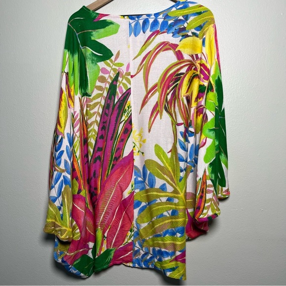 Anna and Ava Women Kimono One Size Floral Tropical Paradise Dolman Art Vacation‎ - Picture 7 of 8